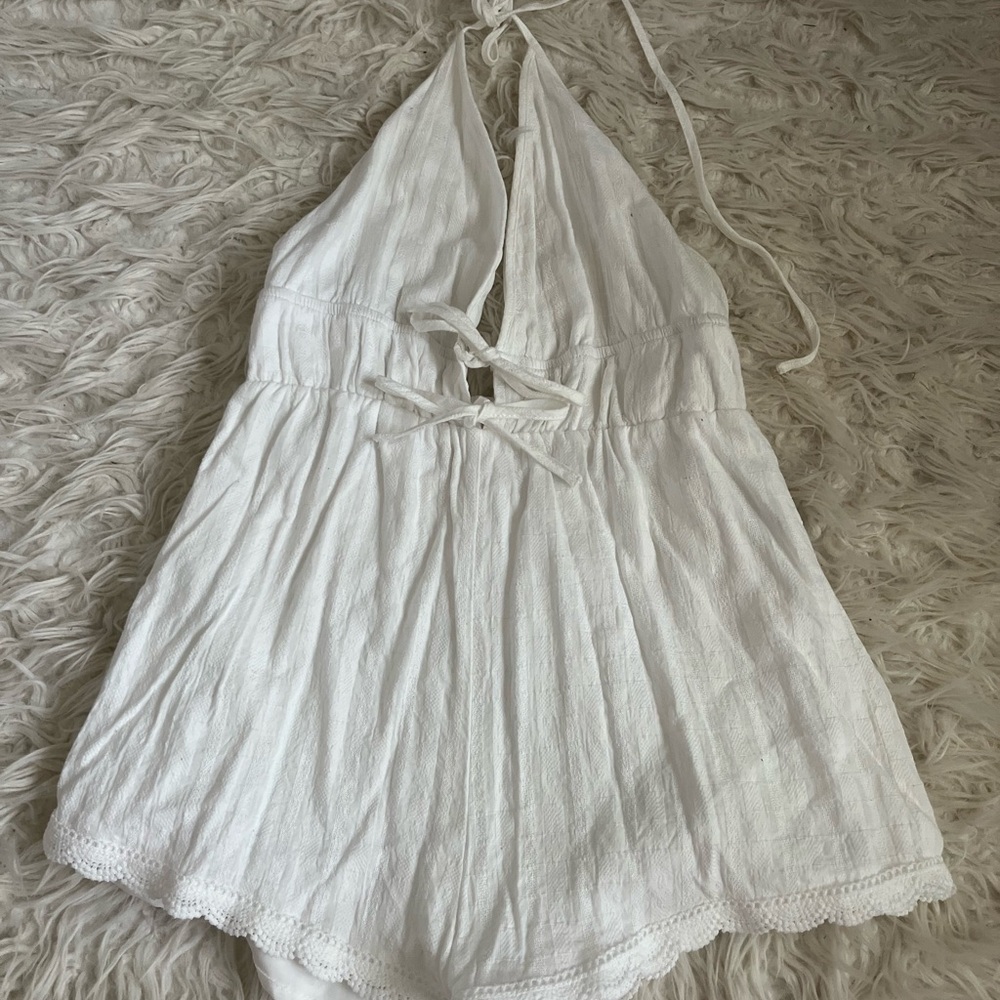 SHEIN Elegant White Lace Romper